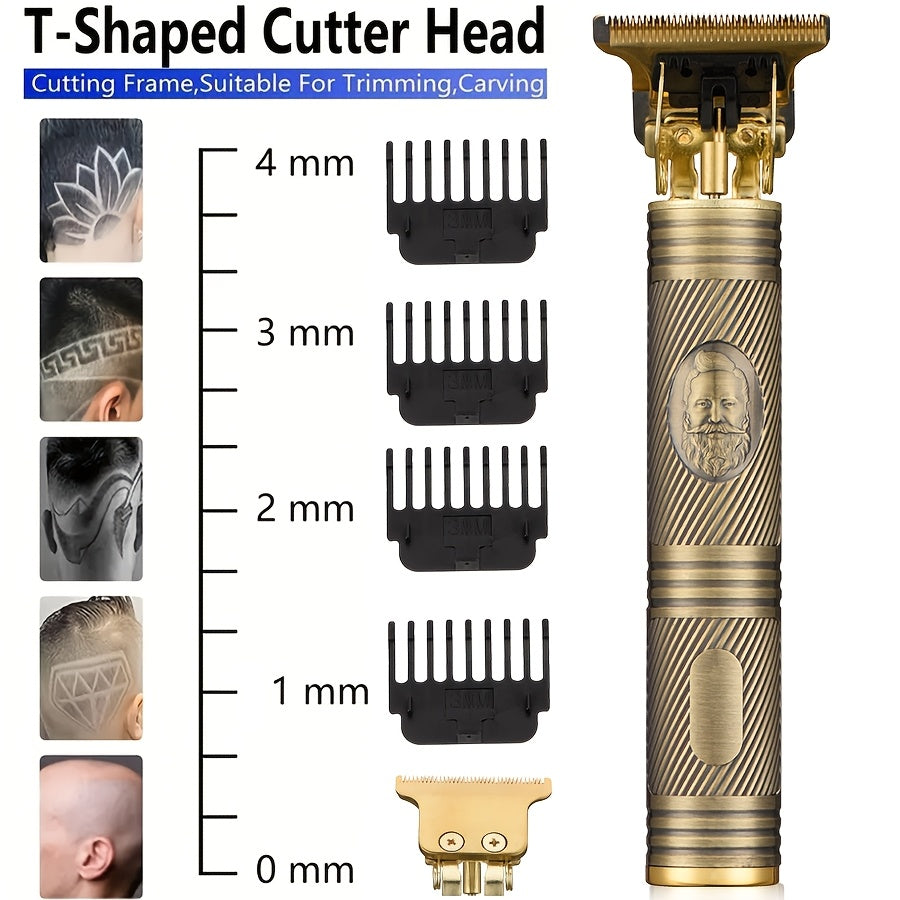 Erkaklar uchun simsiz elektr soch kesgich va clipper to'plami, USB orqali zaryadlanadigan litiy batareyali, raqamli displey, cho'tka, tarak va tozalash aksessuarlar bilan. Unikal barbershop uslubidagi soqol qirqish mashinasi