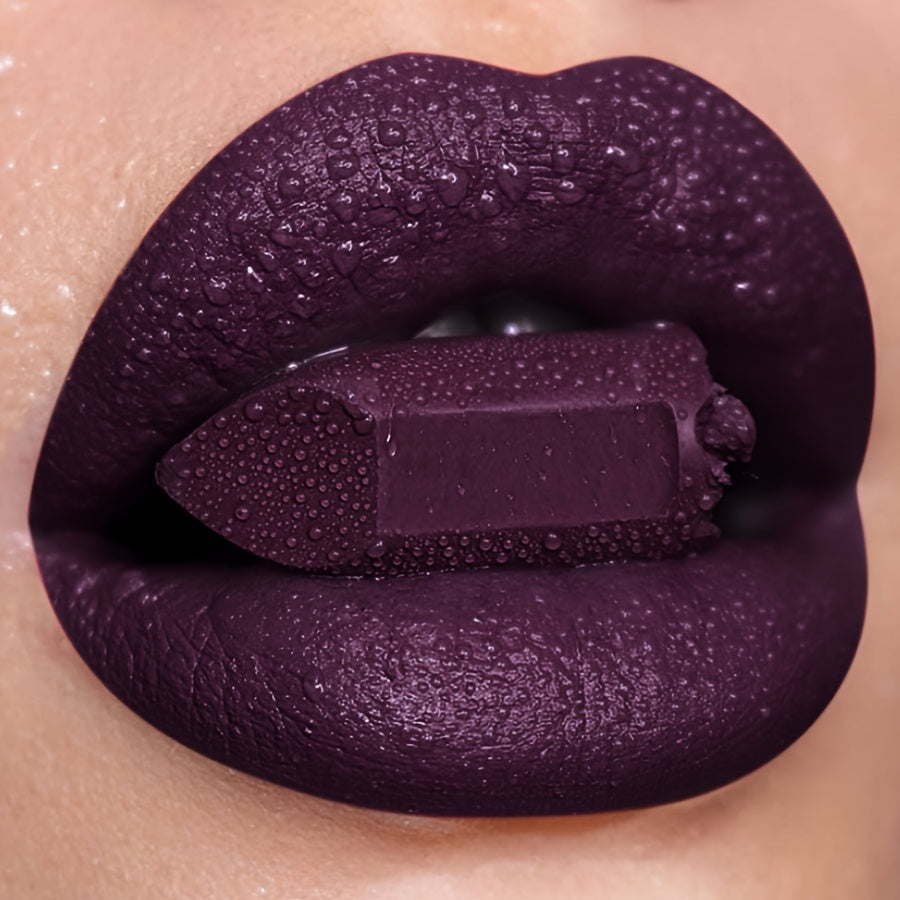 Women's Waterproof Long-Lasting Lipstick with High Pigment Purple Shades