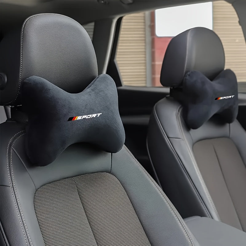 Car Seat Neck Guard Headrest Soft Breathable Plush Memory Foam | Universal Fit