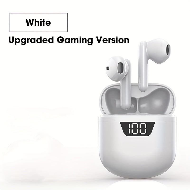 Wireless Earbuds with Microphone for Android and iOS Phones, Rechargeable, Wireless Charging Case