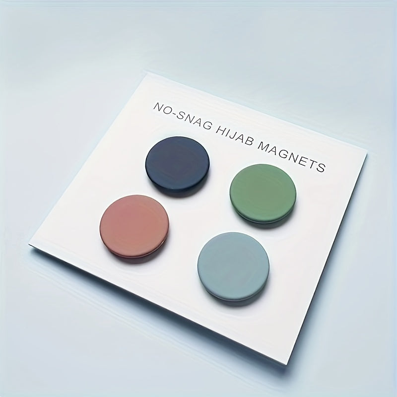 Set of 4 No-Snag Alloy Magnet Clips for Hijabs and Scarves 1.4cm