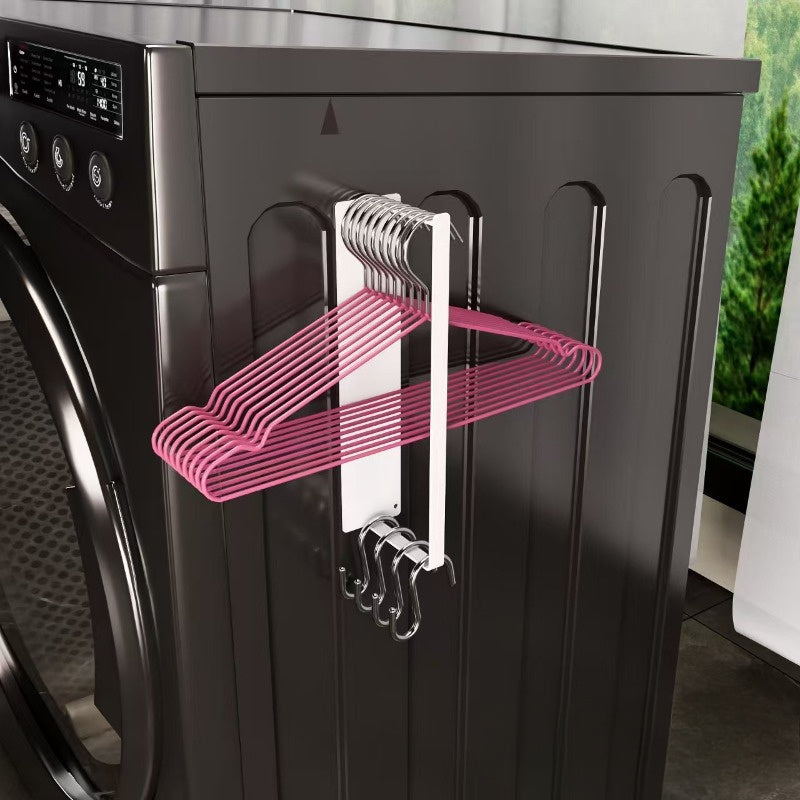 Portable Magnetic Wall Hooks for Clothes Organization in Bathroom or Laundry