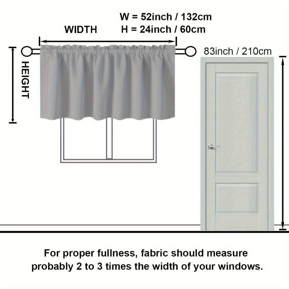 Blackout Heat Insulation Curtain Rod for Kitchen Living Room Bedroom Home Decor