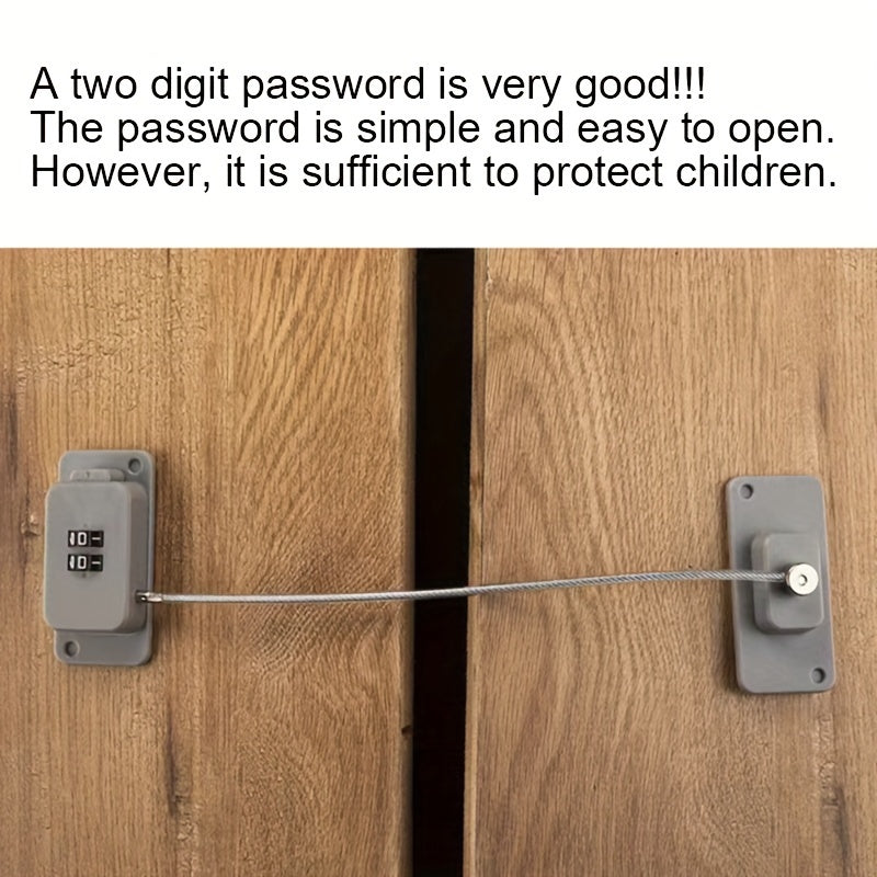 Child Safety Locks Drawer Fridge Cabinet Window 2-Digit Password No Drilling