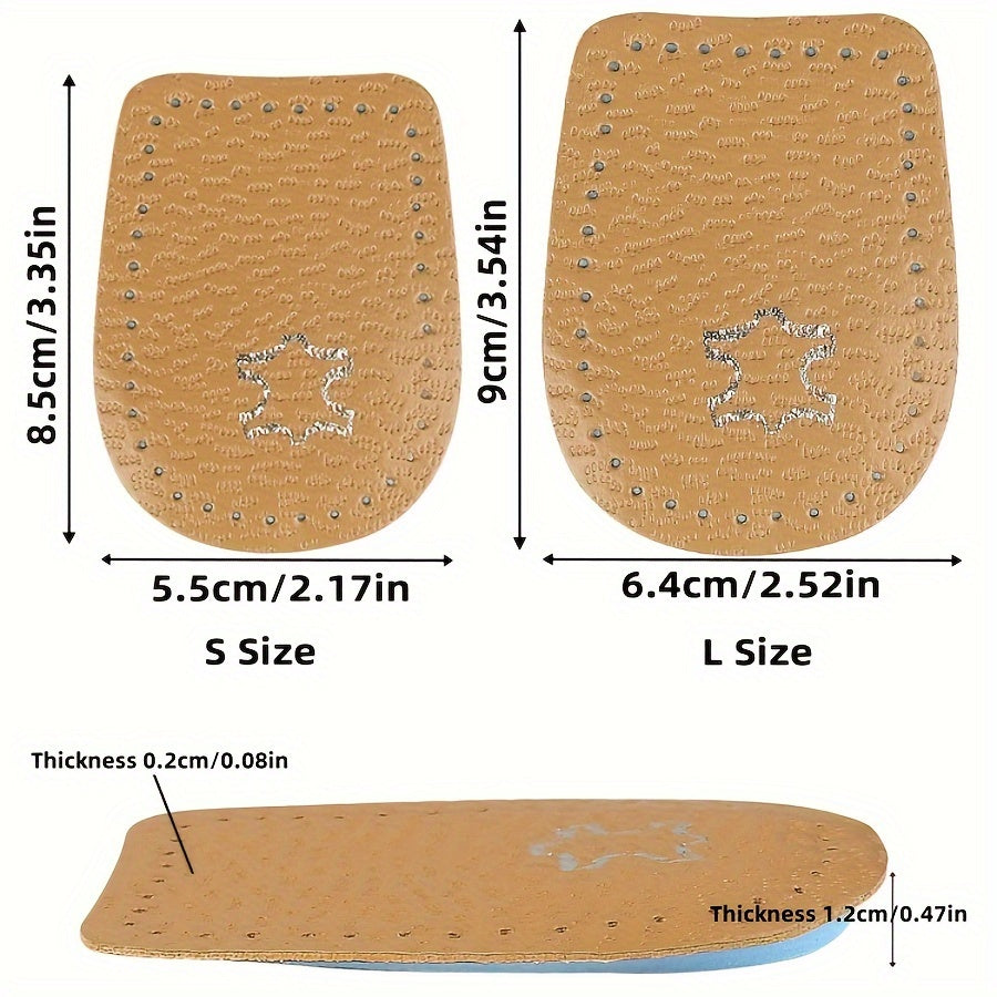 Unisex Latex Heel Cushions Shock Absorbing Anti-Wear Half Size Inserts