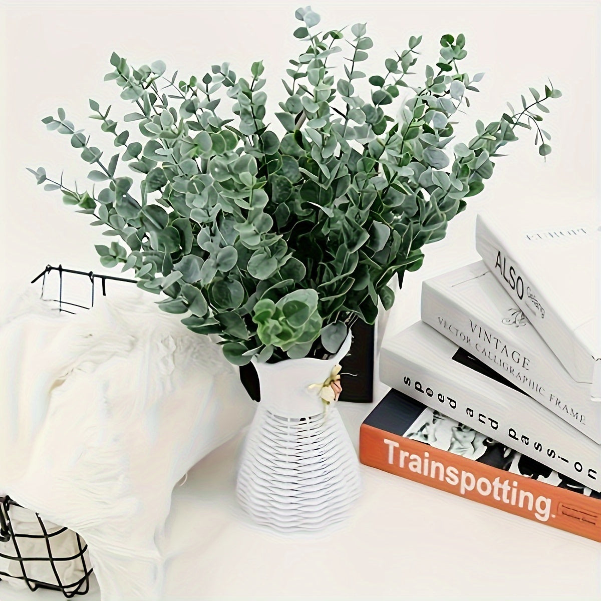 Artificial Eucalyptus Stems for Vase Wedding Bouquet Home Decor 12-48 Pack