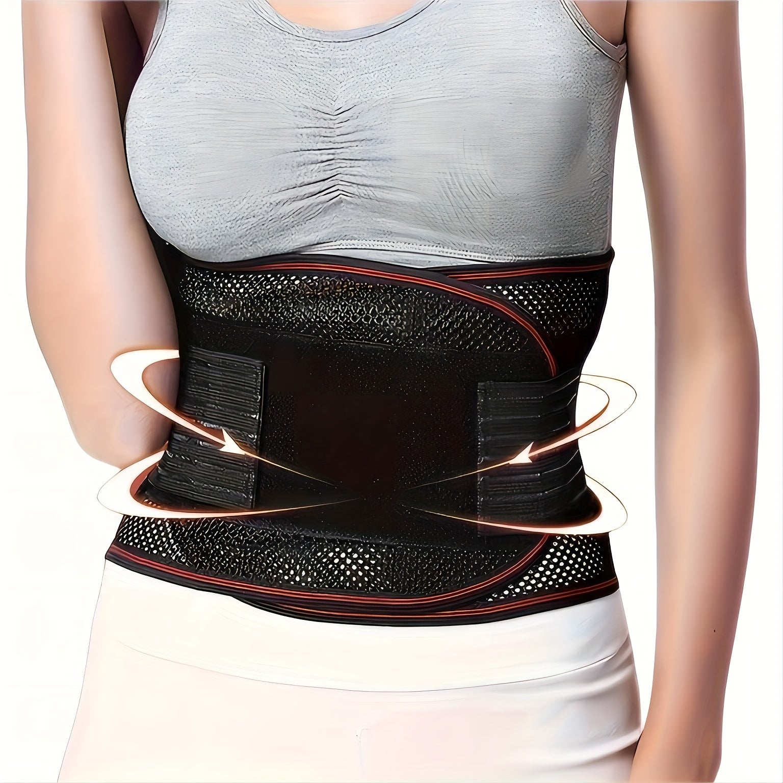 Unisex Mesh Waist Trainer Belt with Steel Plate Support for Fitness and Weightlifting