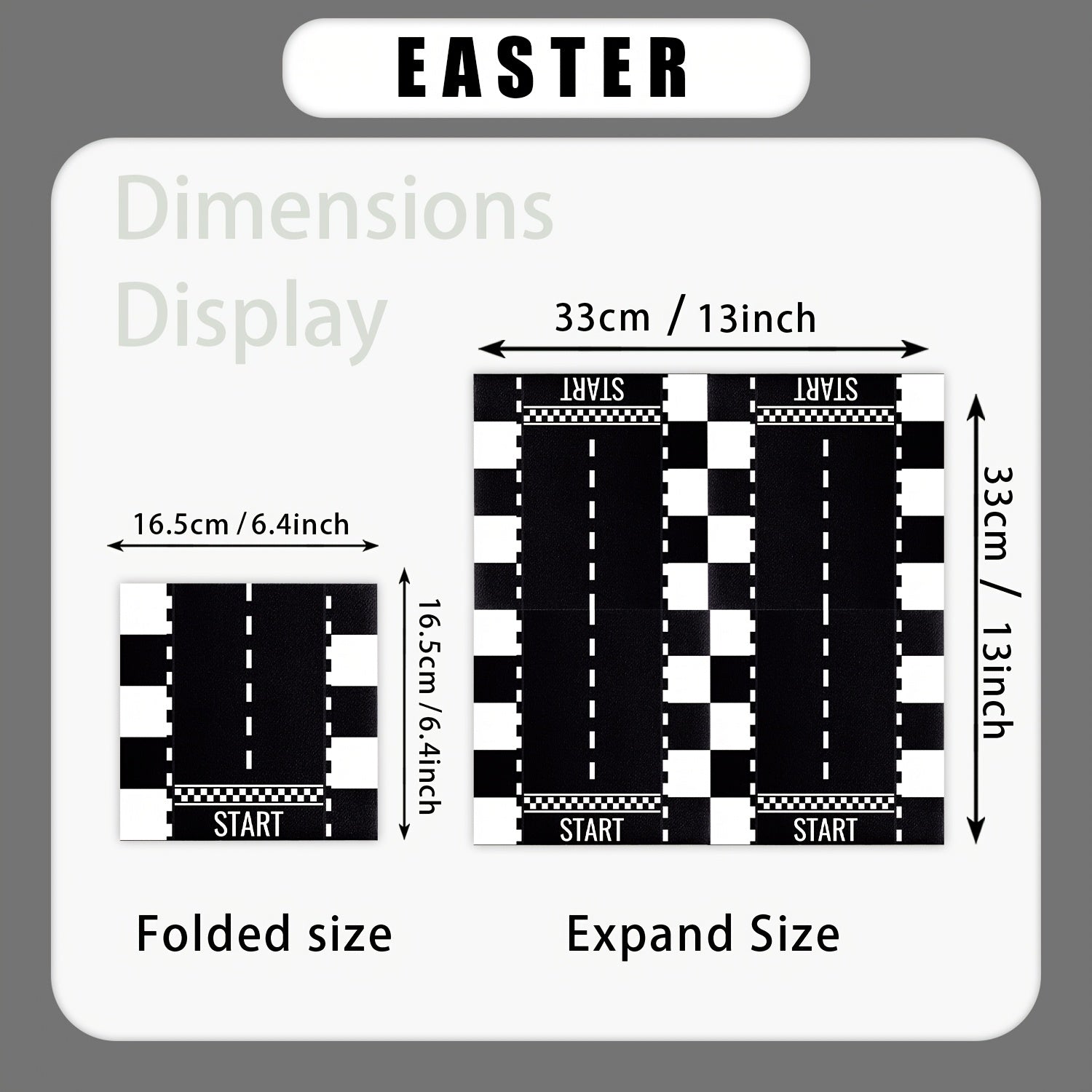 20 Pack Racing Car Themed Party Napkins Black White Checkered Flag 2-Ply