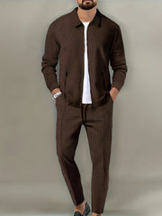 Men's Polyester Sports Suit Set for Outdoor Activities and Festive Occasions