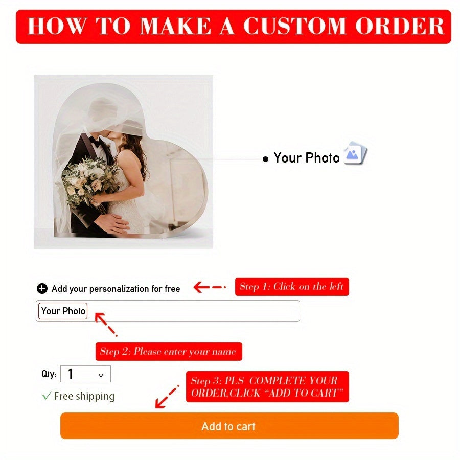 Juftliklar uchun shaxsiylashtirilgan akril foto blok, sevgi hikoyasi rasmini ko'rsatish. Mukammal yillik yoki romantik sovg'a. 14 yosh va undan katta yoshdagilar uchun mos. Bir dona kiritilgan.