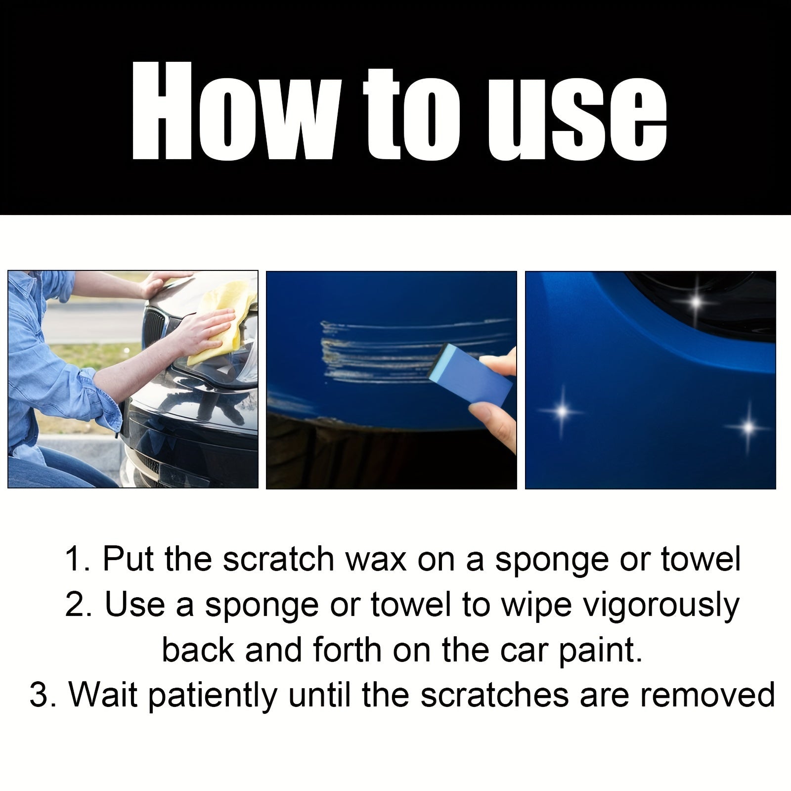 Scratch Repair Wax for Cars and Metal Surfaces, Auto Body Scratch Remover