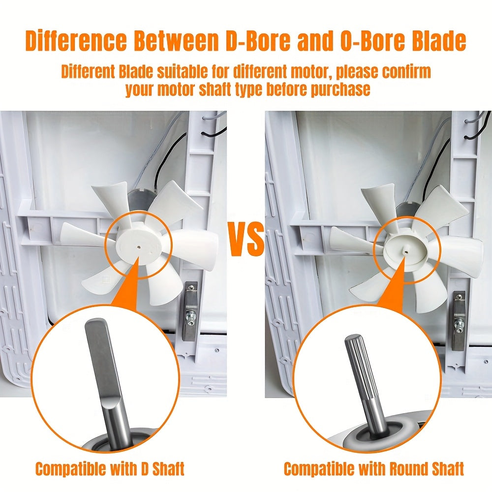 15.24cm RV Bathroom Vent Fan Blade Replacement Plastic Low Noise Ceiling Fan Blade for RV Camper Trailer