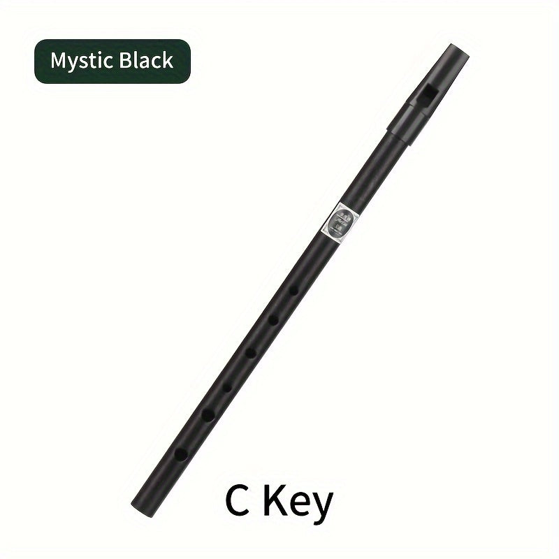 Irish Whistle in C/D Key Aluminum Alloy Lacquered Black or Gold Beginner-Friendly