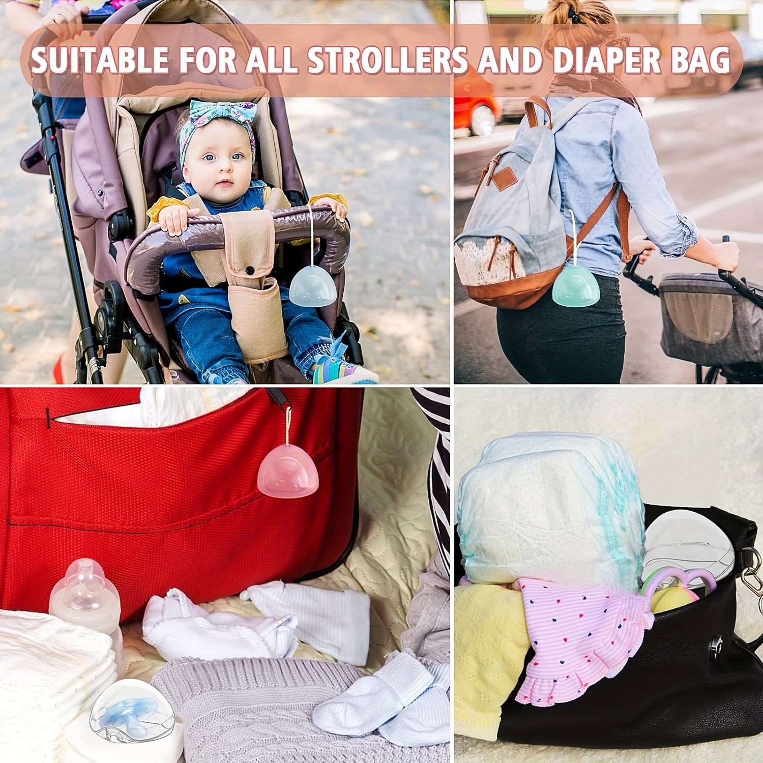 Set of Two Translucent Plastic Storage Cases with Flip Lids in Pink and Blue for Soothing Items