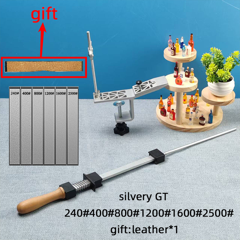Angle sharpener with adjustable rotation and fast clamping for professional sharpening