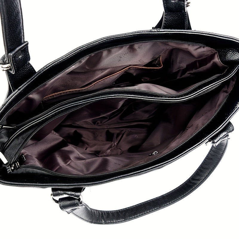 Стильная сумка для переноски книг и документов, универсальная сумка через плечо для повседневного использования.