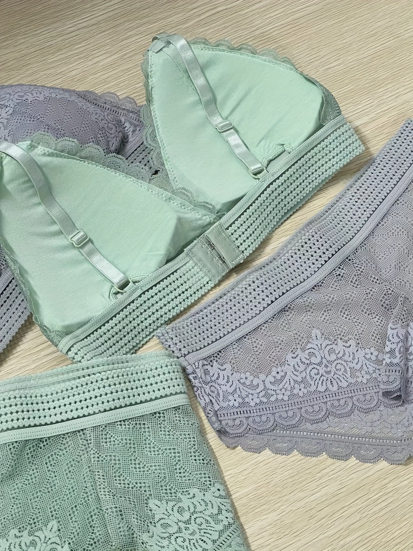 Women's Lace Cami Bra and Panties Lingerie Set Two-Piece