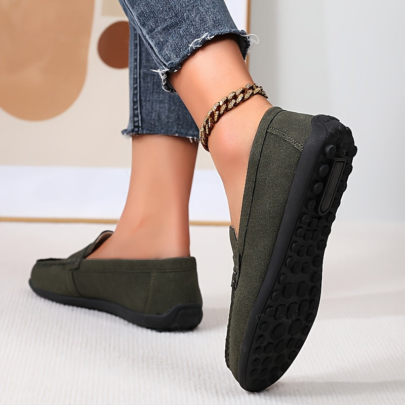 Women's Flat Shoes Leather Slip-Resistant Four Seasons