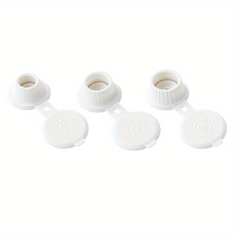 3-Pack Inverted Bottle Cap Adapters Leak-Proof Plastic for Shampoo and Detergent Bottles