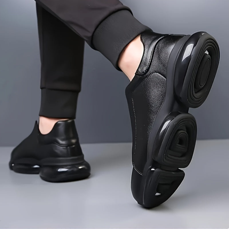 Erkaklar uchun tasodifiy poyabzallar, havo o'tkazuvchi qulaylik, biznes va dam olish uchun yumshoq kauchuk taglik, ko'cha uslubi, bir xil rang, bahor va kuzga mos, kundalik kiyish, oson kiyiladigan, pastki qismi past, sintetik.