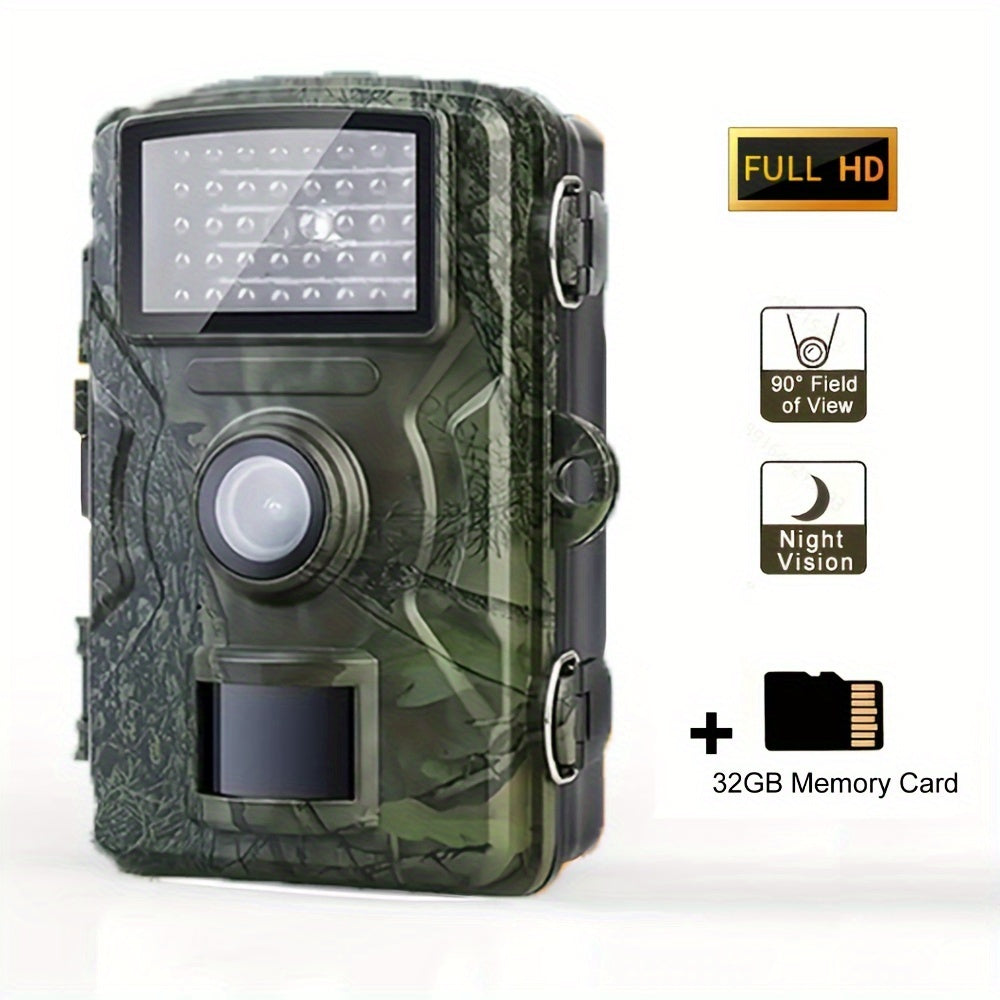 Trail Camera 2.0-Inch Screen Night Vision 33 LEDs 720P HD Video for Hunting Monitoring