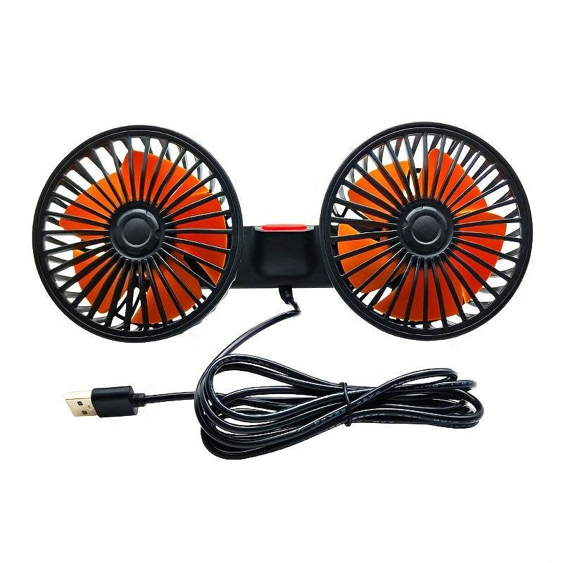 Car Fan with USB Interface Portable Electric Fan for Car, Beach, Travel