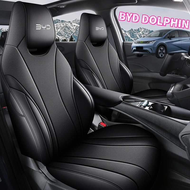 Full Set Car Seat Covers 5-Seat Synthetic Leather All-Season Protection