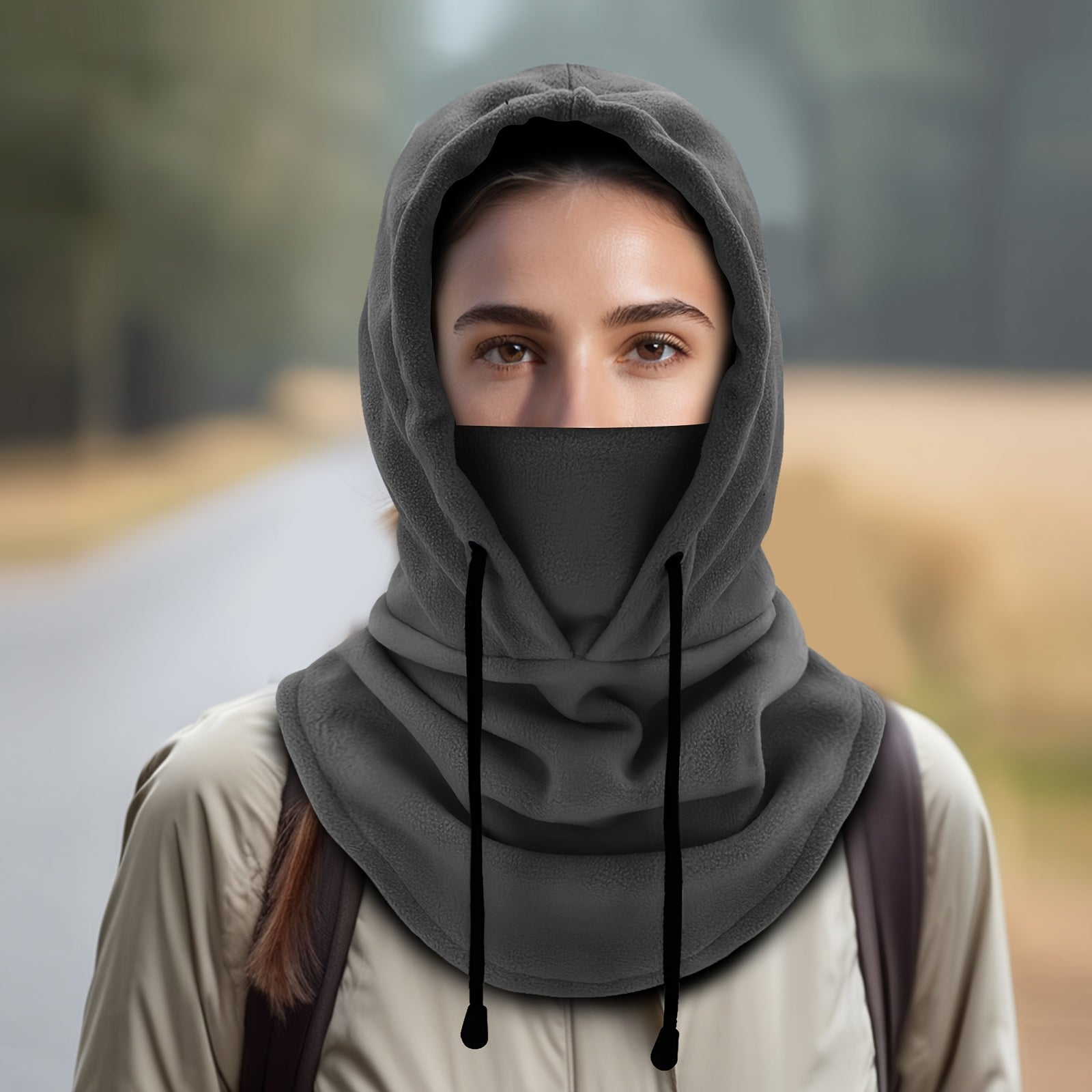 Zamonaviy Trikotaj Ayollar Qish Balaklava Boshligi - Qor va Velosiped Uchun Shamolga Qarshi va Issiq Bo'yin Gaiteri