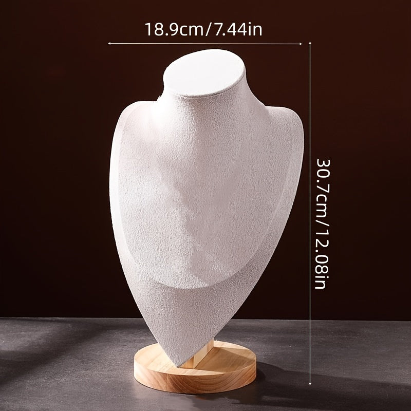 Perchero de joyería de madera en forma de corazón para collares, organizador de exhibición, 1 pieza