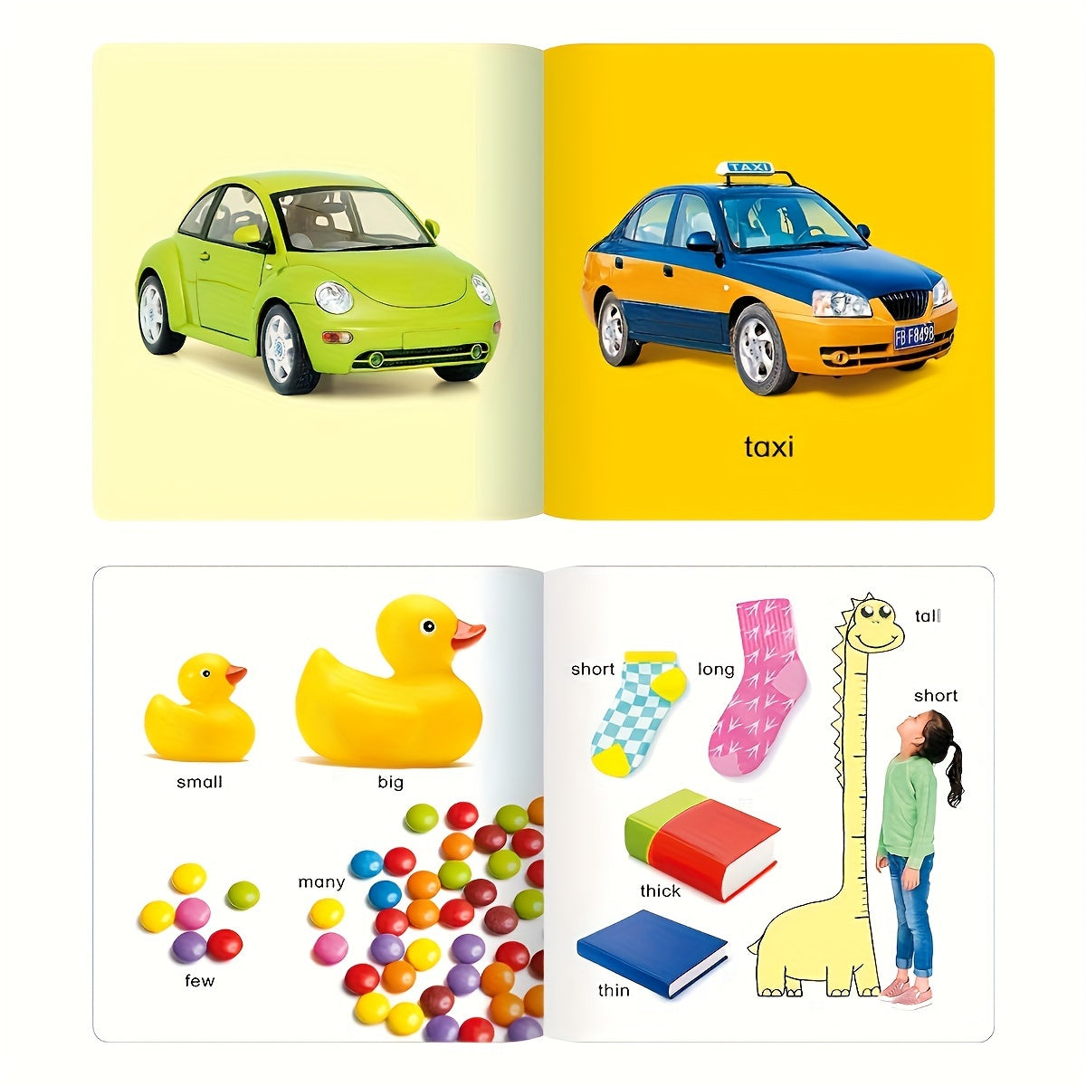 Set of 10 Children's Object Recognition Books in English with Apple Covers