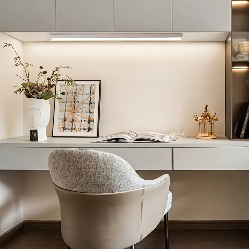 Rechargeable LED Motion Sensor Light Bar for Indoor Use White Plastic Energy Efficient