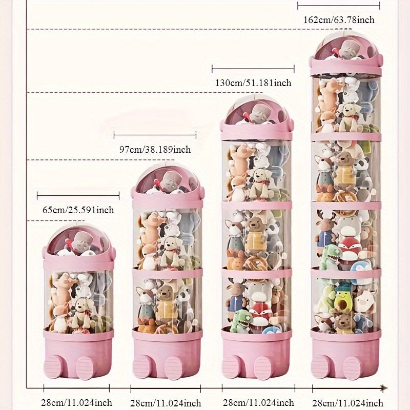 O'yinchoqlar va qo'g'irchoqlar uchun qopqoq bilan ko'p funksiyali plastik quti - suv o'tkazmaydigan, chang o'tkazmaydigan va yuqori sifatli tashkilotchisi - o'yinchoqlar va qo'g'irchoqlar uchun ideal uy sovg'asi.