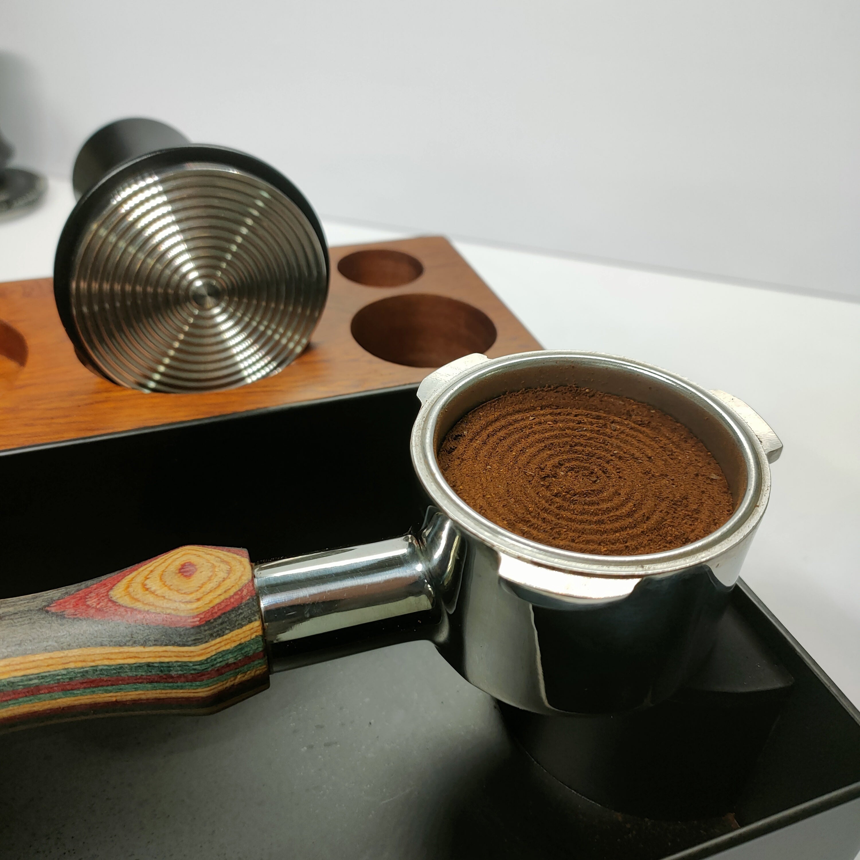 Stainless Steel Espresso Tamper 51/53/53.7/58mm Calibrated Spring Ripple Base