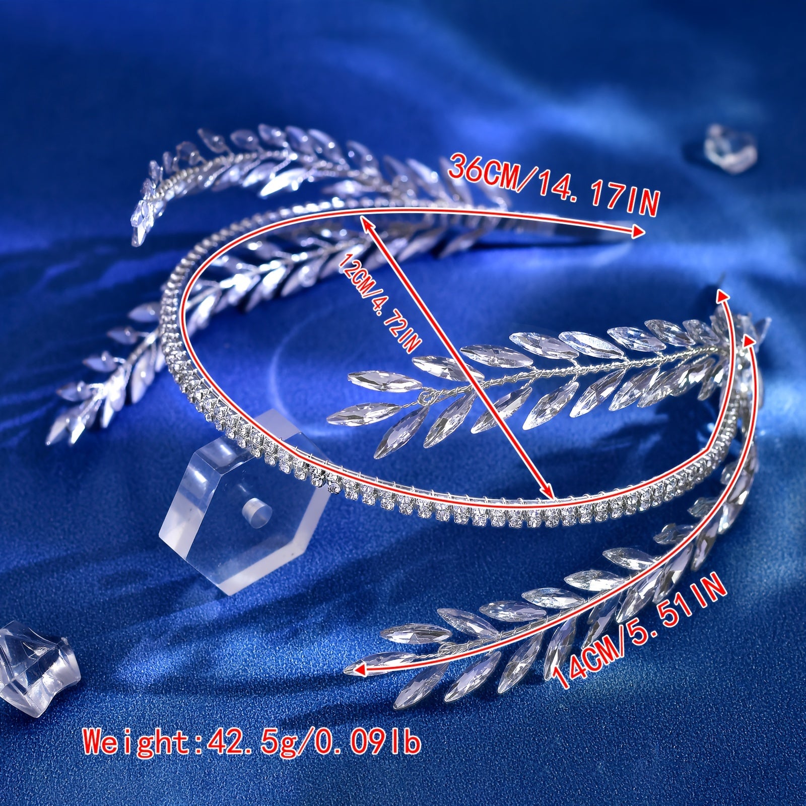 Elegant Water Drill Accented Headband for Women Birthday Party Banquet Accessories