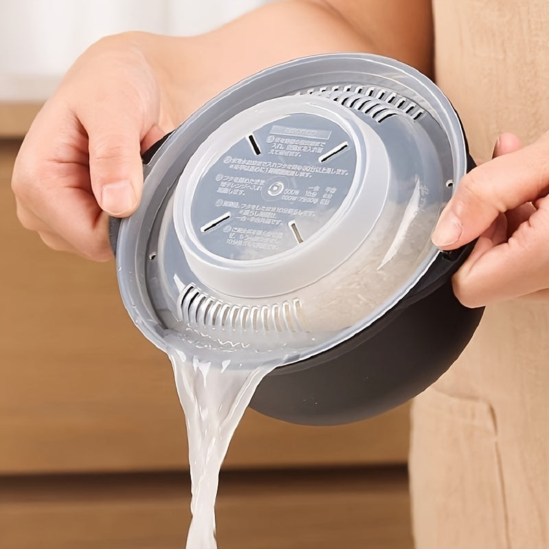 Bir dona mikroto'lqinli guruch pishirgich, BPA-siz guruch pishirgich, bitta porsiya uchun mukammal, tez ovqatlar uchun qulay oshxona asbobi