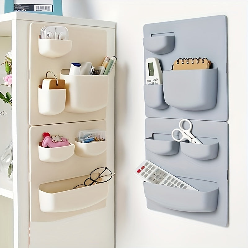 Wall Storage Rack for Bathroom and Kitchen Light Gray No Drilling Space-Saving Organizer for Cosmetics and Accessories