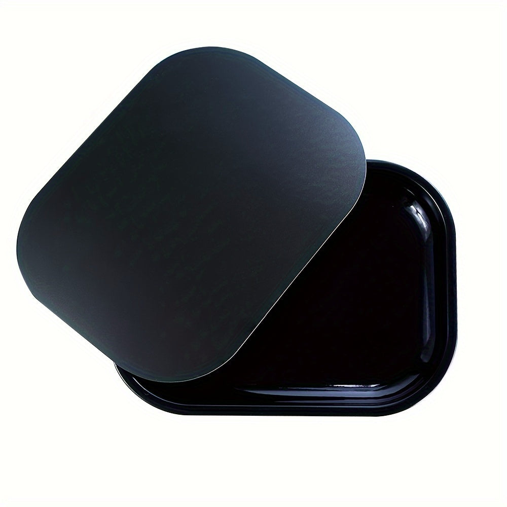 Metal and Plastic Rolling Tray with Magnetic Lid, 17.78x12.7 cm Household Organizer