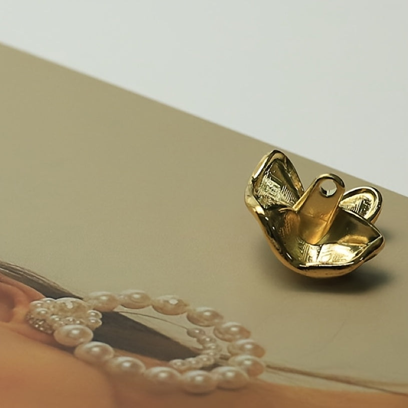 6 dona oltin kumush alloy ijodiy anisotropik tugmalar, o'z qo'lingiz bilan ishlash uchun kiyimlar va shimlar uchun