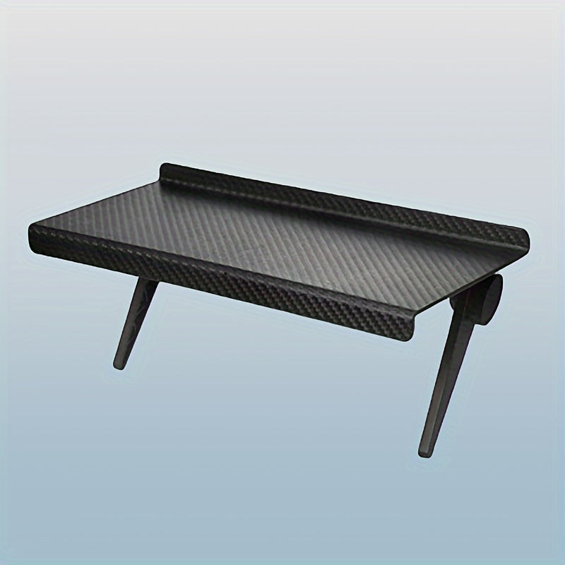 Sozlanadigan TV ekranining yuqori javoni, karbon tolasi ko‘rinishida, teshiksiz monitorni ko‘taruvchi, joyni tejovchi elektronika tashkilotchisi