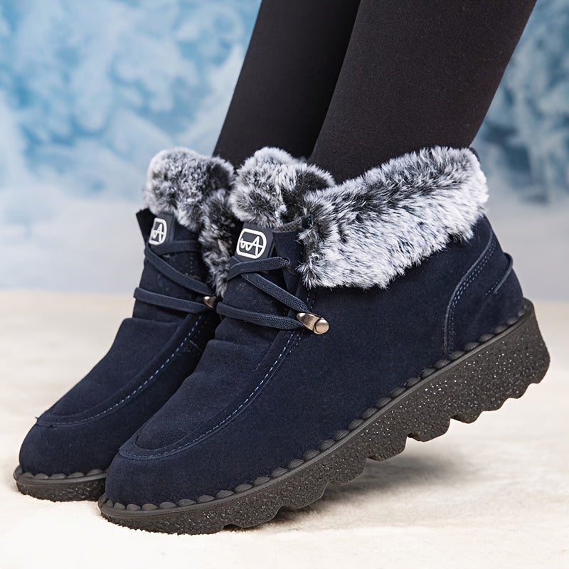 Women's Snow Boots Warm Fleece Durable Waterproof Winter Shoes
