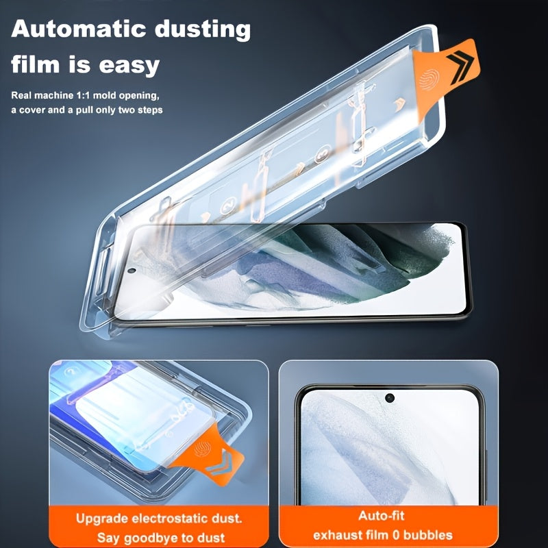 2pcs 4K Ultra HD Tempered Glass Screen Protectors for Samsung Galaxy Models Glossy Finish Scratch-Resistant