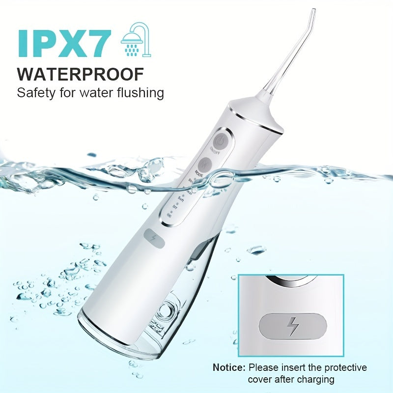 Cordless Water Flosser with 4 Modes USB Rechargeable 1500mAh Travel-Friendly