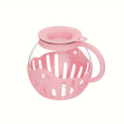 Micro-Pop mikroto'lqinli popcorn pishirgichi 2.25 kvart sig'imga ega bo'lib, mustahkam borosilikat shishadan tayyorlangan, mikroto'lqinli pechda issiq havo popcorn tayyorlash uchun mukammaldir.