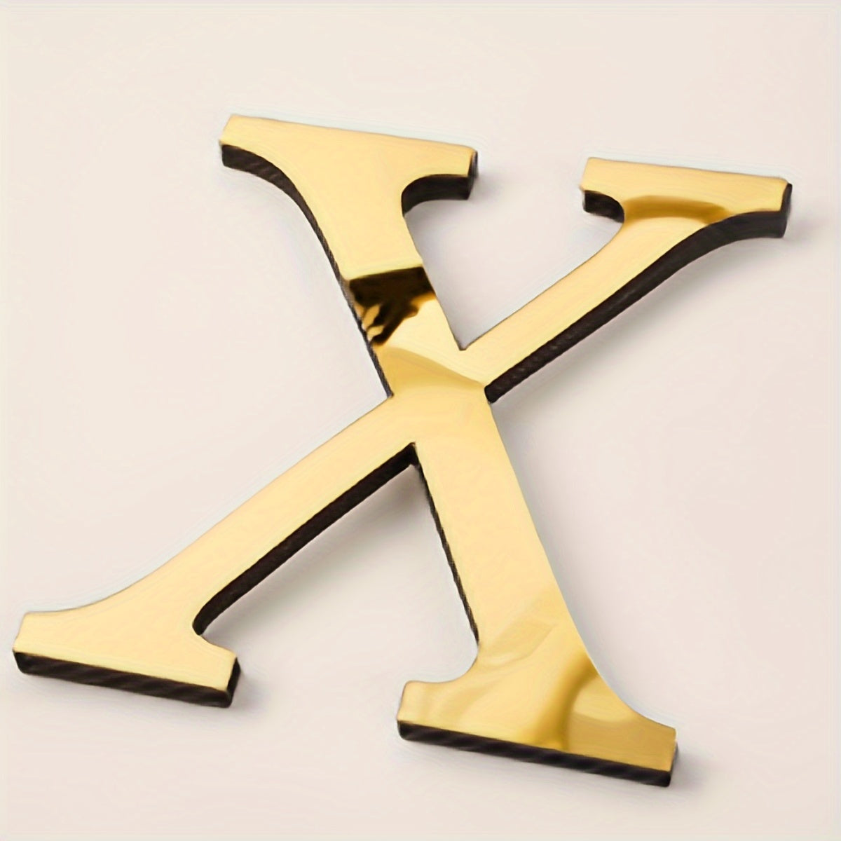 3D Acrylic Mirror Wall Decals Alphabet Stickers Gold Silver Self-Adhesive Modern Home Decor