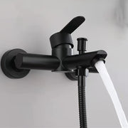 Wall-Mounted 3-Way Diverter Faucet Stainless Steel Classic Painted Finish