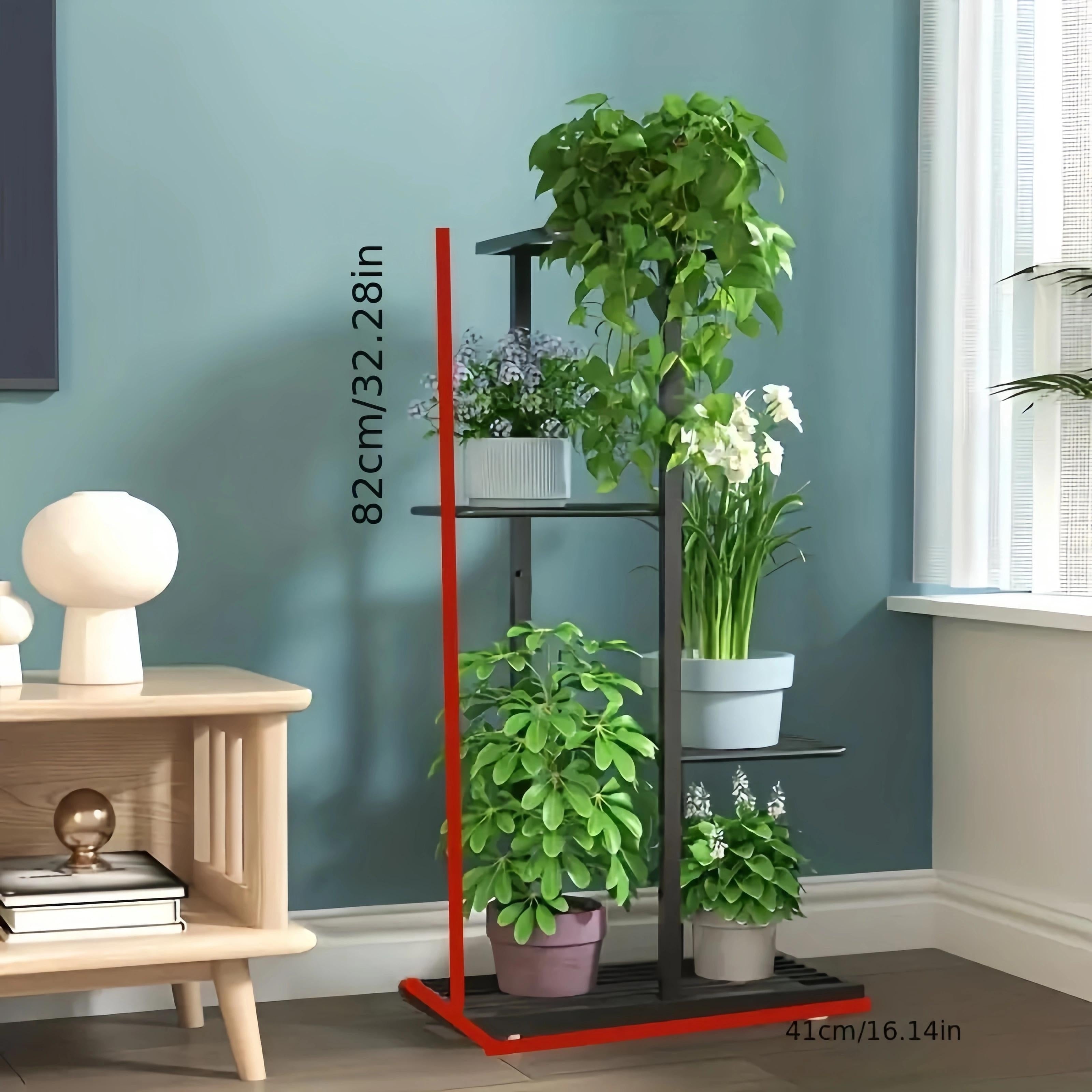 Металлическая подставка для растений с несколькими ярусами, для использования внутри и снаружи, складная железная витрина для балконов и гостиных