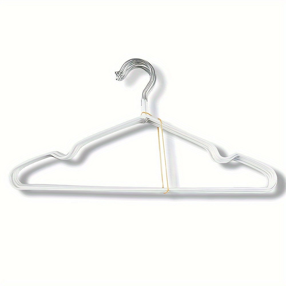 Set of 10 Heavy Duty Metal Hangers for Closet Organization and Storage
