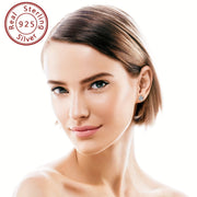 Sterling Silver 14K Gold Plated Infinity Twist Stud Earrings with Moissanite 5mm