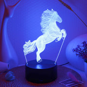 3D Jumping Horse Night Light for Desk or Bedroom Decor