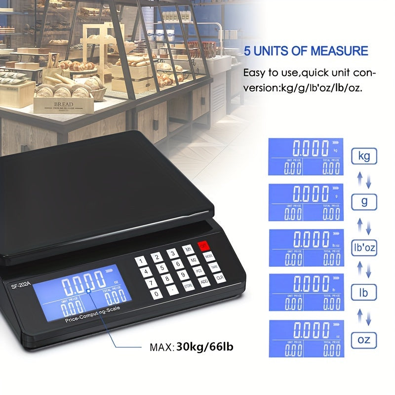 Dual-Display Kitchen Scale with Multifunctional Features, Digital Weighing